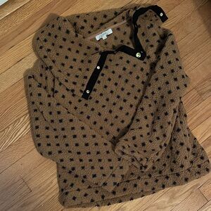 Brown Polka Dot LOFT Sweater